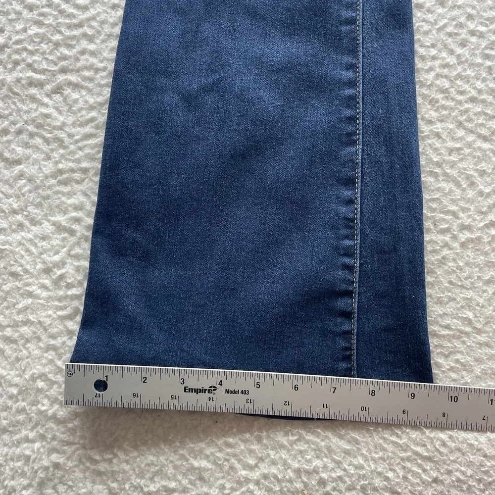 Seven7 Jeans Womens 2 28x32 High Rise Slim‎ Flare Blue Stretch Whiskered Denim